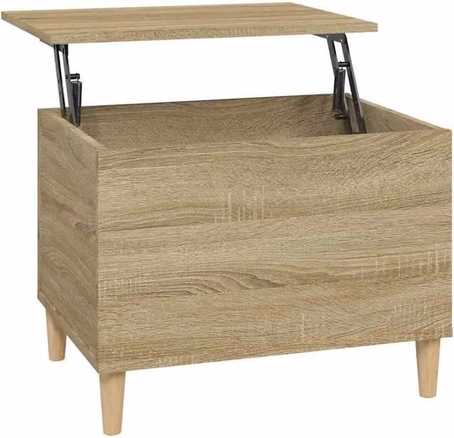 Berkfield Home Sonoma Oak Coffee Table in Light Sand, W: 60 cm, D: 44.5 cm, H: 45 cm – 1