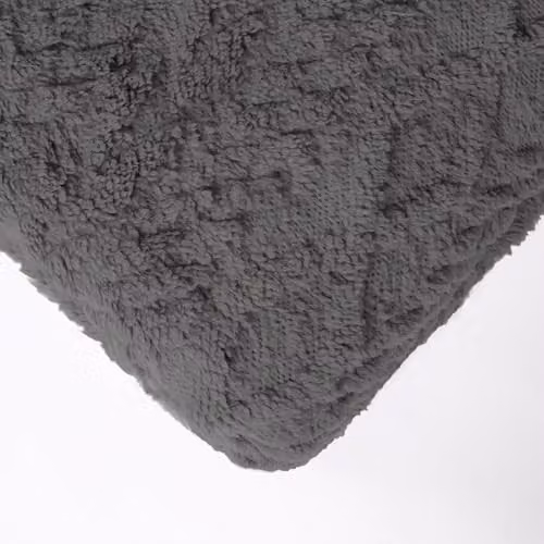 OHS Grey Cable Knit Sherpa Fleece Throw Blanket, W/D/H: 130 x 160 cm – 3