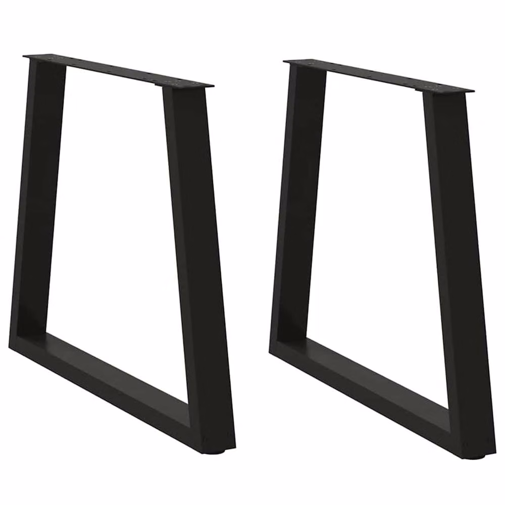 Berkfield Home V-Shape Dining Table Legs, 2 Pieces, Black Steel, H: 72-73.3 cm x W: 80 cm – 1