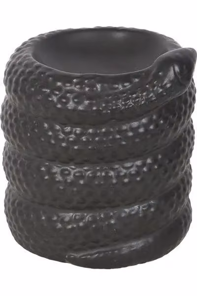 KDMD Black Ceramic Snake Oil Burner and Wax Warmer with Animal Print Design – 2