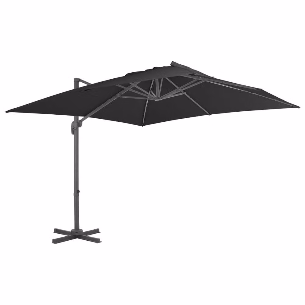 Berkfield Home Elegant Cantilever Garden Umbrella with Aluminium Pole, Anthracite and Black, W/D/H: 300 x 300 x 258 cm – 2