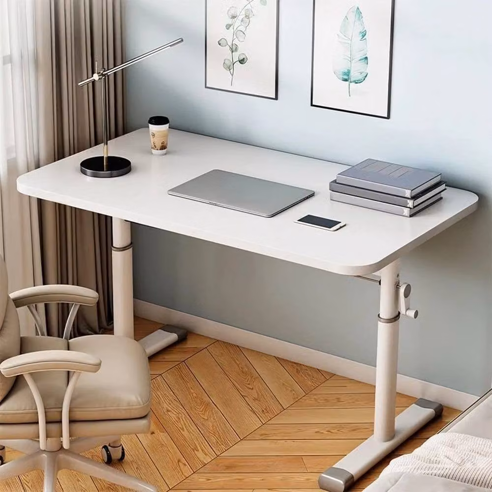 KORVIXA Ergonomic Height-Adjustable Sit-Stand Desk with Manual Crank, White – 3