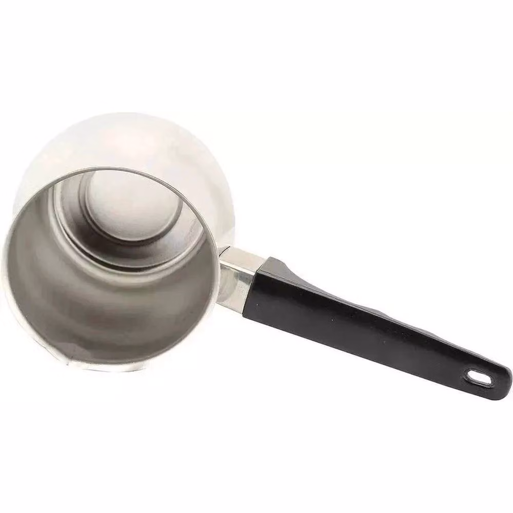 VOGREX Apollo Stainless Steel Turkish Coffee Pan, Silver, 400ml – 4
