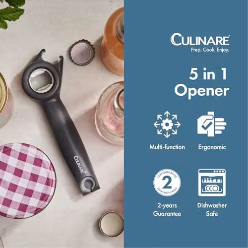 Culinare 5-in-1 Multi Opener in Grey with Ergonomic Grip – 2