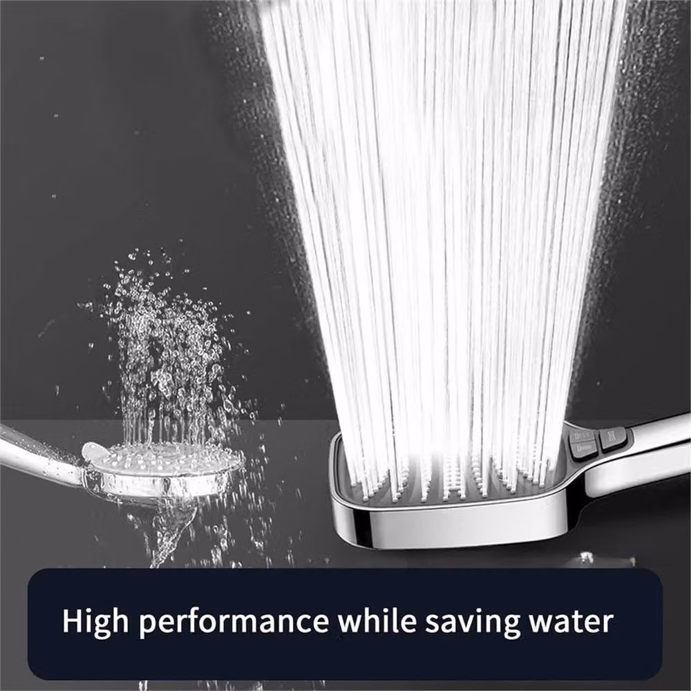 SPETLEK High Pressure Handheld Shower Head with 8 Spray Modes in Silver and Chrome – 4