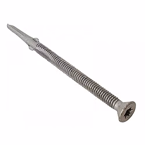 Forgefix Timber to Steel Self-Drilling Screws, Silver, 100 Pack