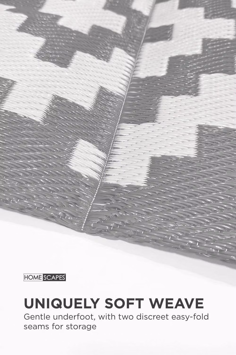Homescapes Zoe Geometric Luxury Outdoor Rug, Grey and White, W: 240 cm, D: 300 cm – 3