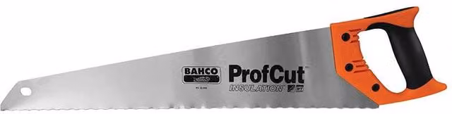 Bahco Profcut Insulation Saw with Waved Toothing, 7 TPI, Orange, 55 cm