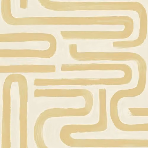 Holden Decor Brushed Geo Geometric Style Wallpaper in Ochre – 1