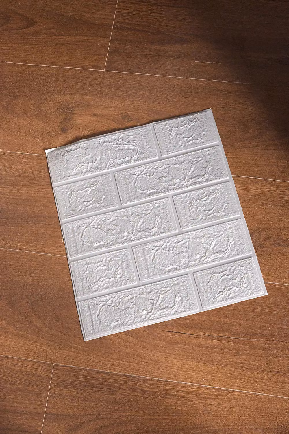 Living and Home 15-Piece Self-Adhesive 3D Brick Effect Wall Panels in Grey – 3