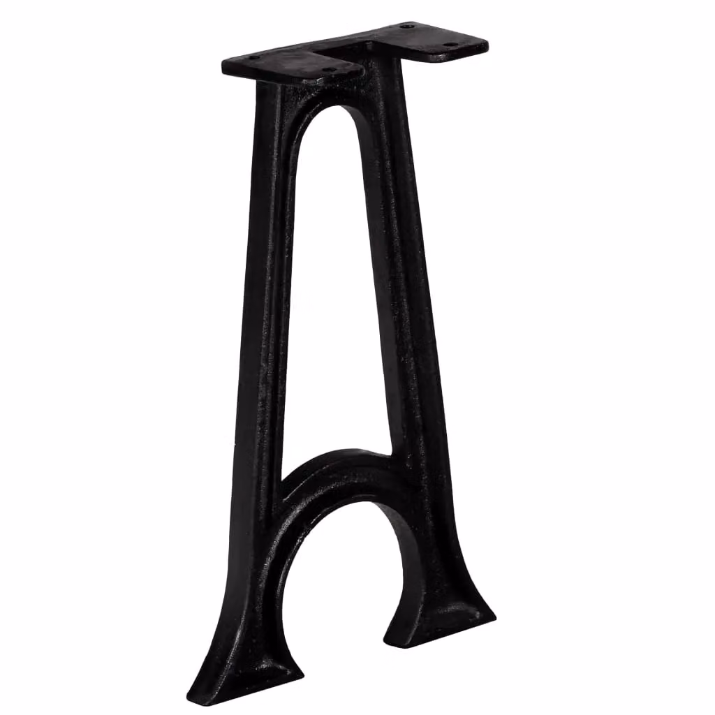 Berkfield Home Arched Base A-Frame Cast Iron Bench Legs, 2 Pieces, Black – 2