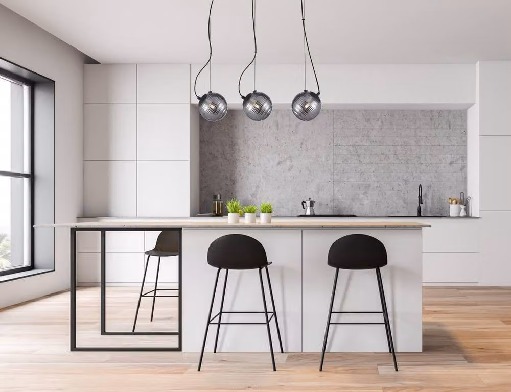 Netlighting Perona Bar Pendant Ceiling Light in Matt Black with 3xG9 Glass Shades – 2