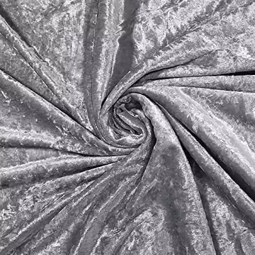 Intimates Luxury Thermal Crushed Velvet Ringtop Curtains in Silver Grey, W: 167.64 cm, H: 228.6 cm – 3