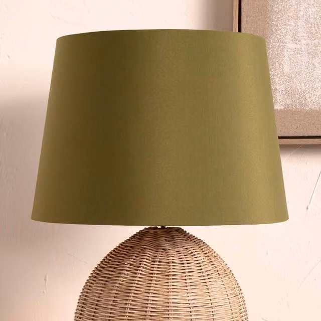 Pacific Lifestyle Modern Green Cone Fabric Lampshade for Table and Floor Lamps, Diameter: 35.56 cm – 1