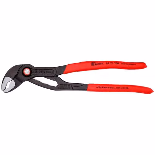 Knipex Cobra Quickset Water Pump Pliers in Red and Grey, 250 mm – 1