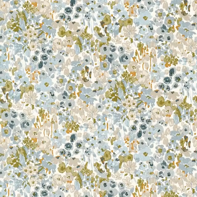 Clarke & Clarke Ennerdale Fabric in Multicolour and Gold