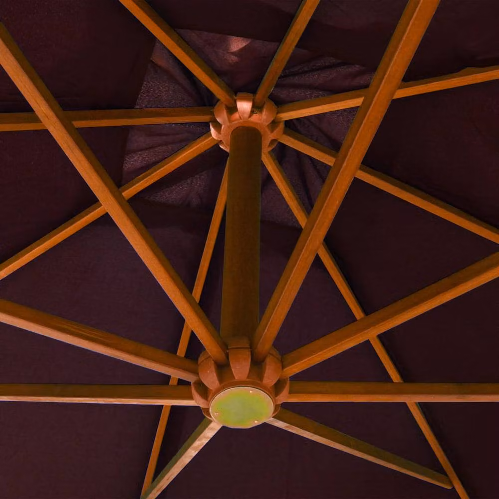 Berkfield Home Cantilever Hanging Parasol with Pole in Bordeaux Red, W/D/H: 300 x 300 x 280 cm – 2