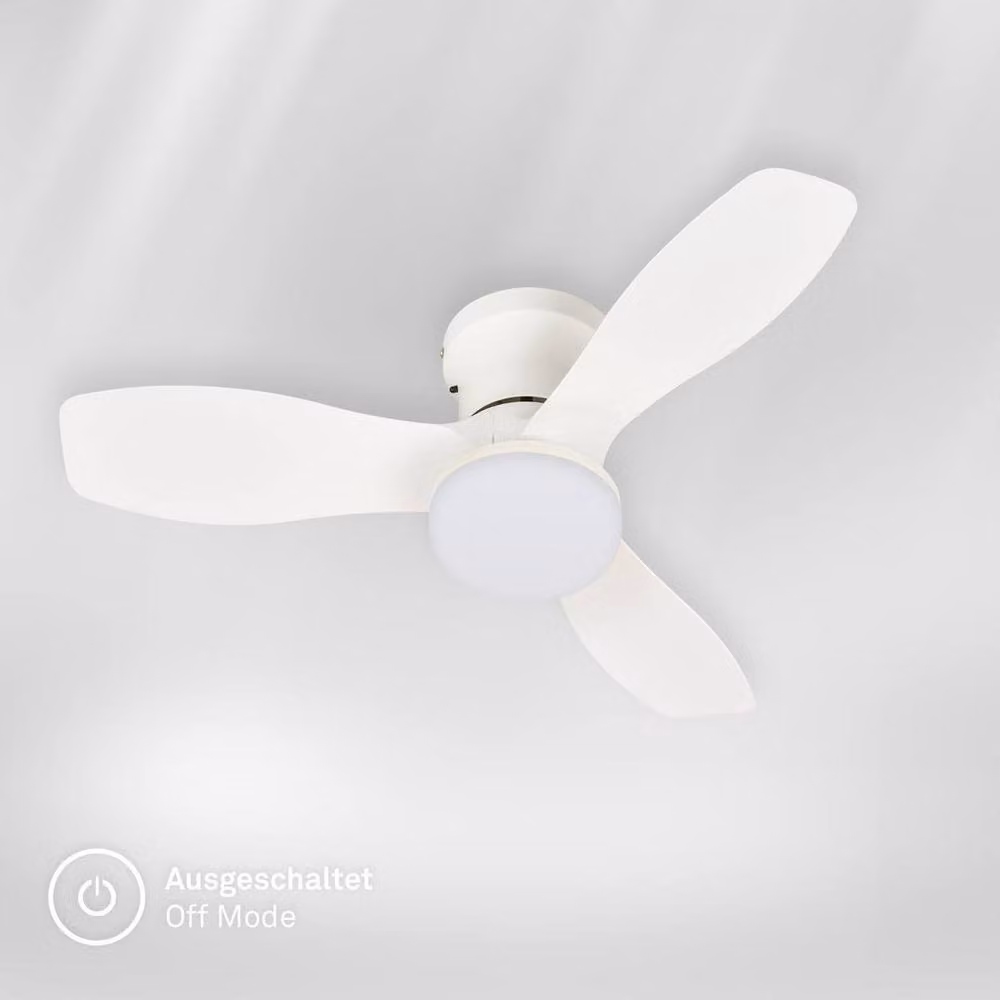 Briloner White LED Ceiling Fan with Colour Changing Light and Remote Control, 600 mm – 7