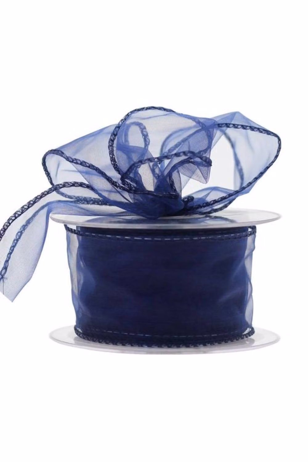 KDMD Navy Blue Wired Chiffon Ribbon, 50mm, 2 Pack – 2