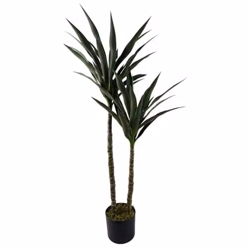 Botanik Realistic Green Artificial Tropical Palm Tree, H 120 x W 70 x D 70 cm