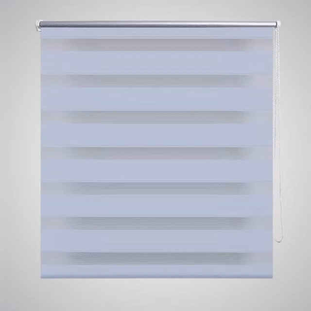 Berkfield Home White Zebra Day and Night Blind, W: 120 cm, H: 230 cm