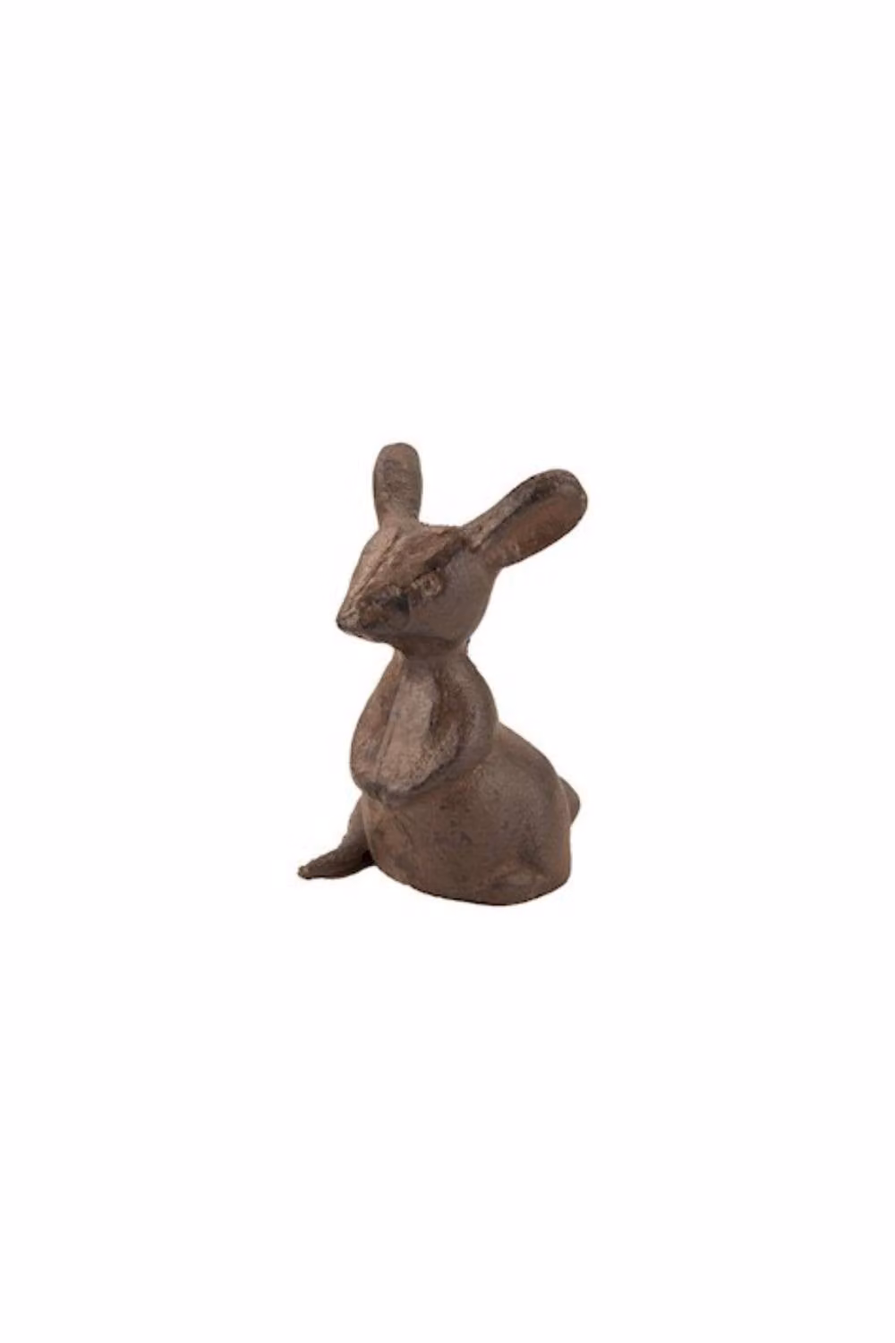 KDMD Decorative Listening Mouse in Rusty Cast Iron, Brown