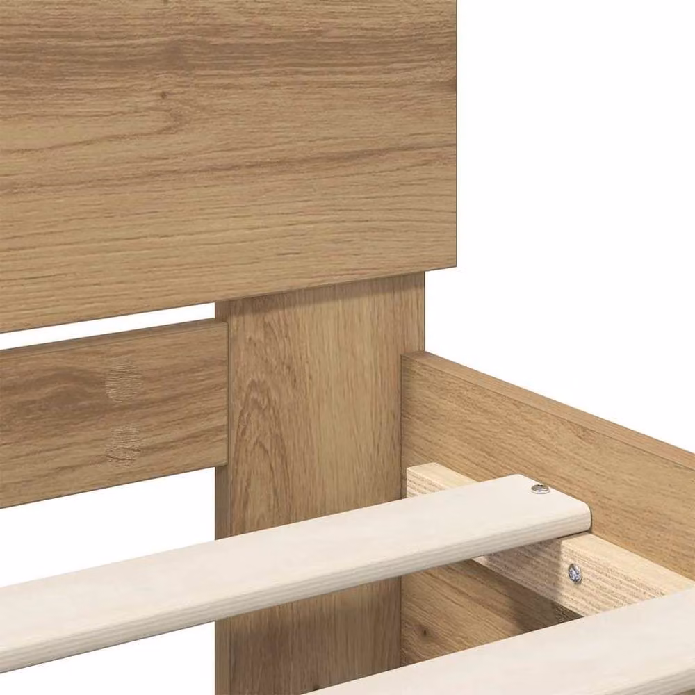 Berkfield Home Artisan Oak Bed Frame in Brown with Under-Bed Lighting and Drawers, W/D/H: 180 x 200 cm – 4