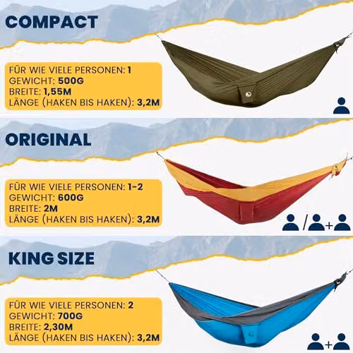Ticket to the Moon King Size Hammock in Royal Blue and Turquoise, W: 3.2 m, D: 2 m – 2