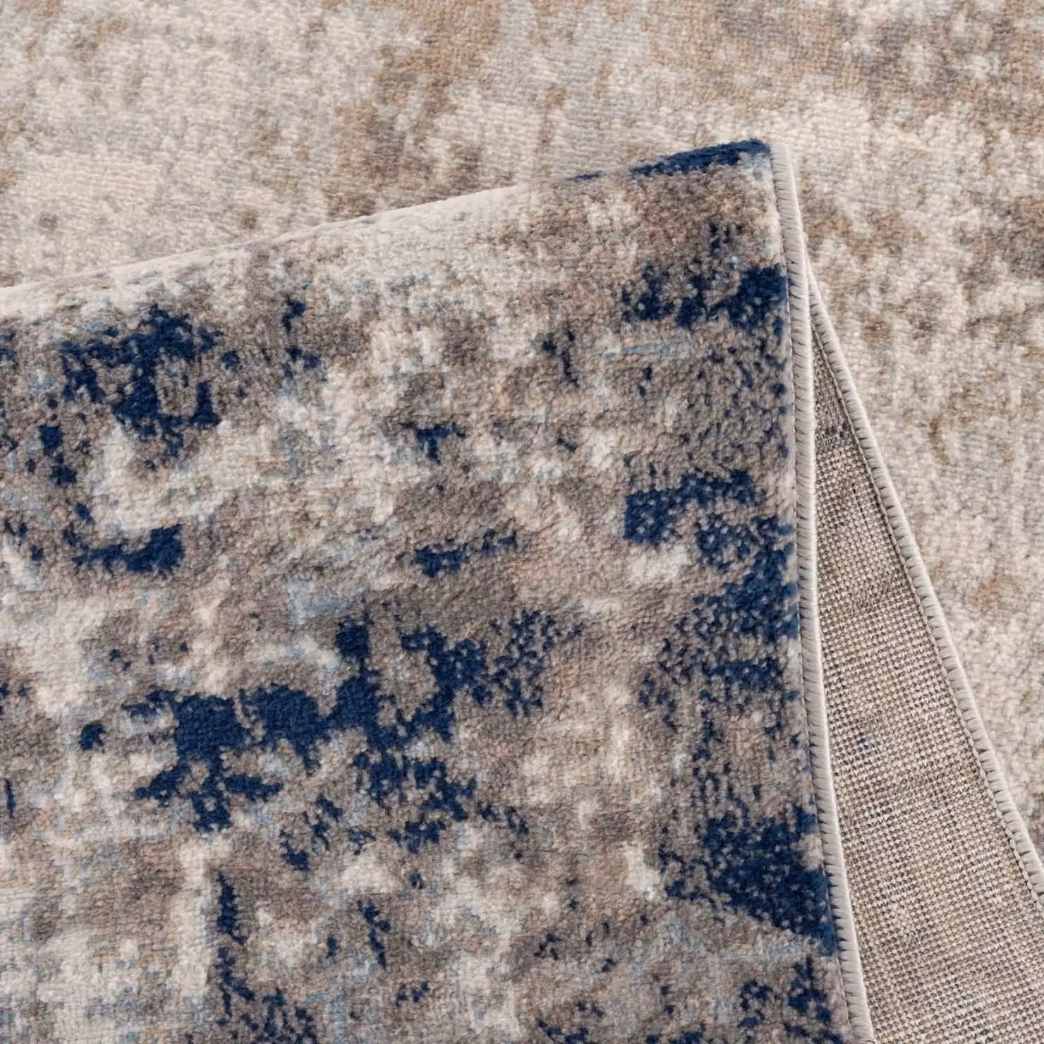 THE RUGS Montana Abstract Living Room Rug in Brown, Blue and Beige, W: 80 cm, L: 150 cm – 3