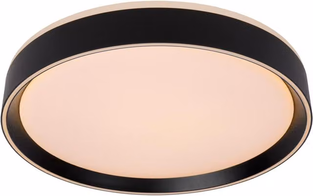 Lucide Nuria Dimmable LED Flush Ceiling Light, Black, Diameter: 40 cm – 4