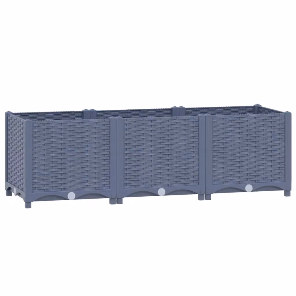 Berkfield Home Grey Polypropylene Raised Bed W/D/H: 120 x 40 x 38 cm – 2