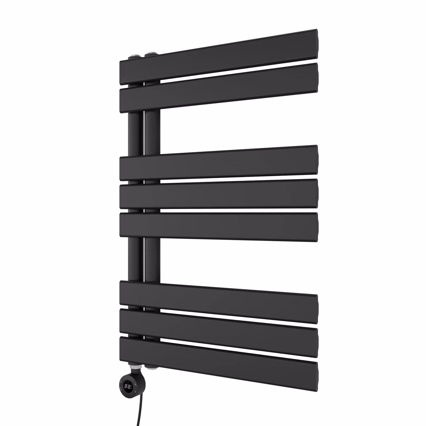 Agadon Lola Open Electric Designer Towel Radiator in Black, W: 60 cm, H: 120 cm – 2
