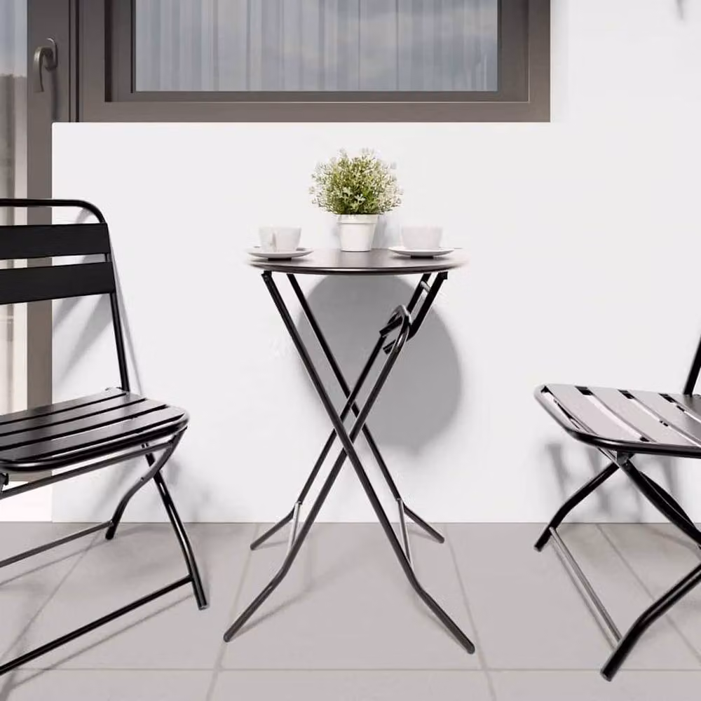 Berkfield Home Modern Folding Garden Table in Anthracite Grey, W/D/H: 72 x 50 x 50 cm – 3