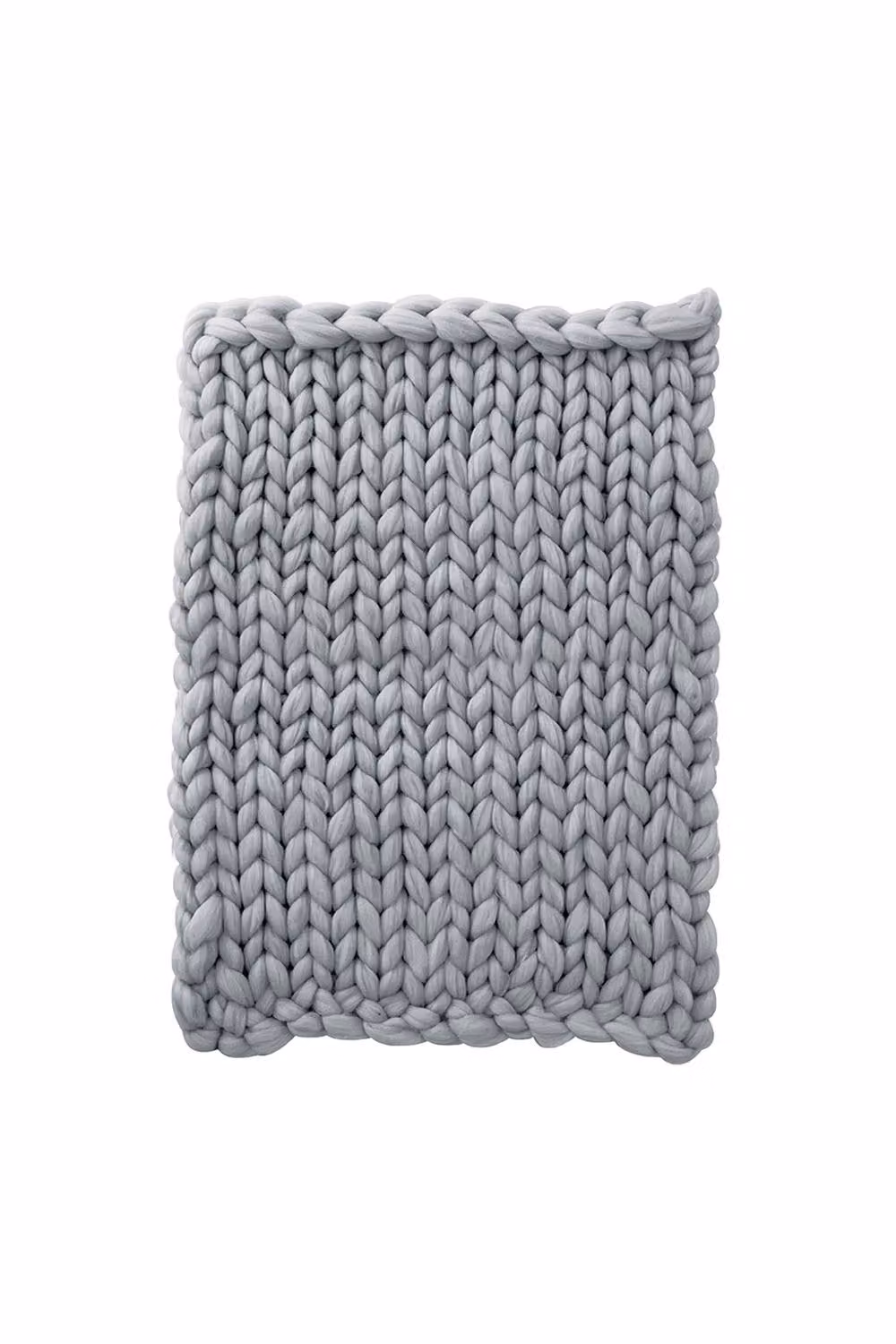 Garden Sanctuary Grey Chunky Knit Polyester Throw Blanket – 2