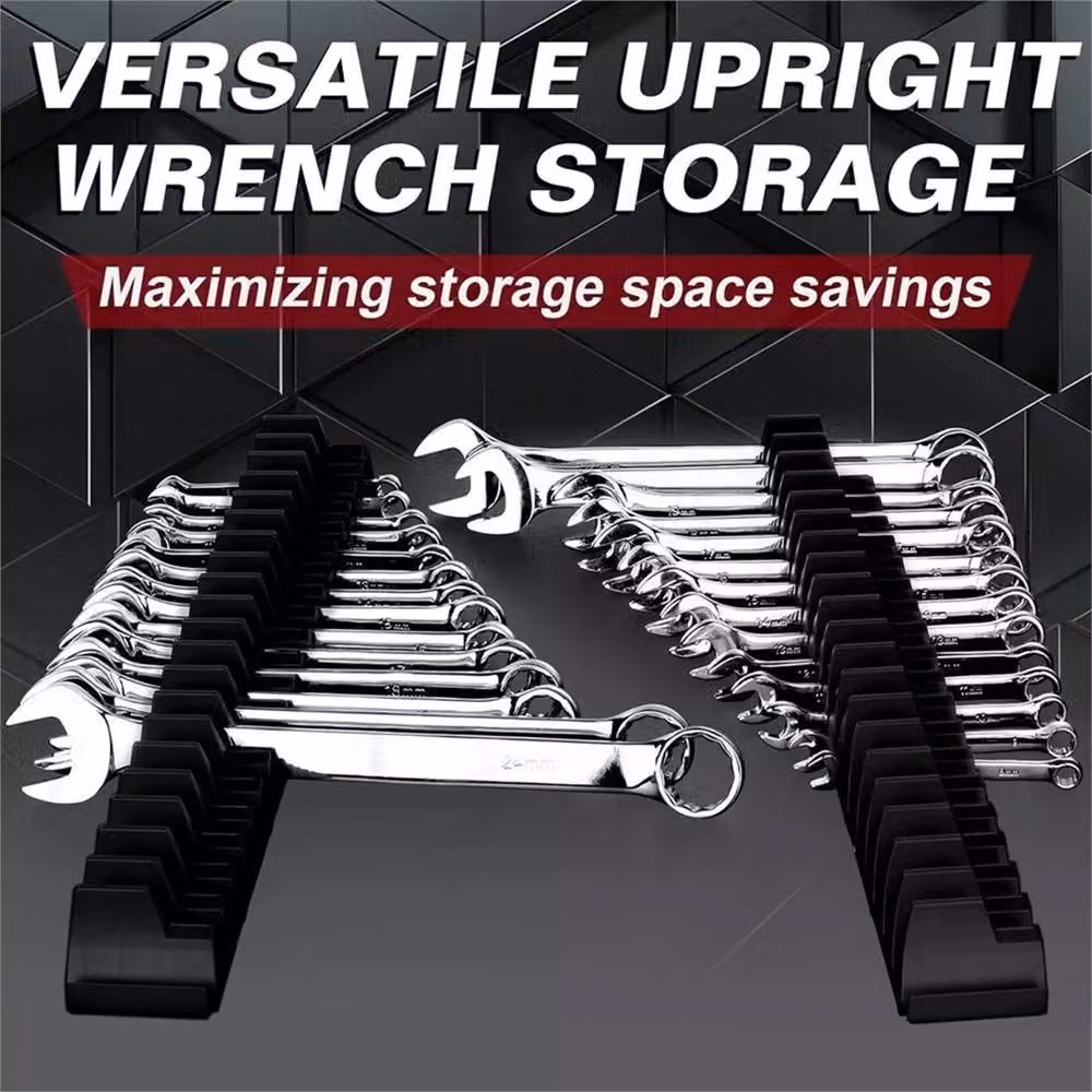 Nordara 46-Piece Magnetic Wrench Organizer and Free-Combination Tool Storage in Black – 6