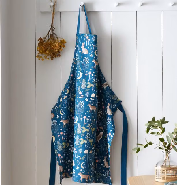 Catherine Lansfield Enchanted Twilight Apron in Navy Blue
