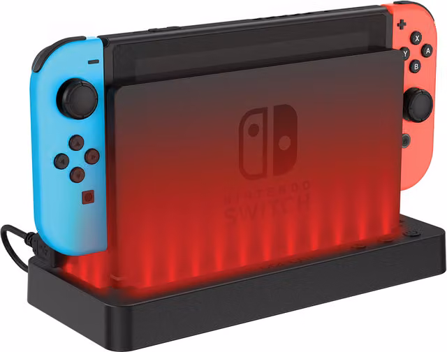 Venom Multi Colour LED Light-up Console Stand for Nintendo Switch and OLED Switch, Black