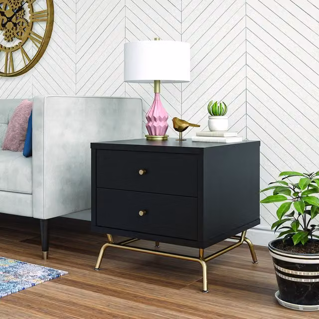 Dorel Home Cosmo Living Nova Square End Table in Black