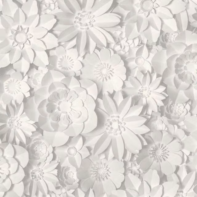 Fine Décor Diions Floral Botanical Wallpaper in White