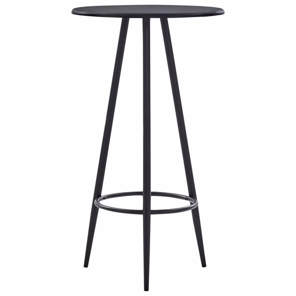 Berkfield Home Modern Black MDF and Metal Bar Table, W: 107.5 cm, D: 60 cm – 2
