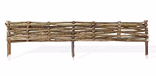 Primrose Pack of 2 Woven Hazel Hurdle Garden Lawn Edging and Perimeter Border Screening in Brown – 1