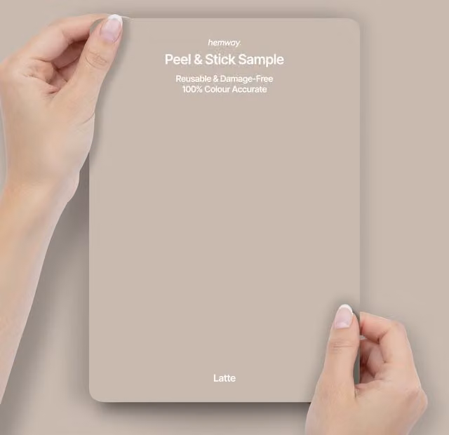 Hemway Interior Paint Sample Peel and Stick Swatch in Latte