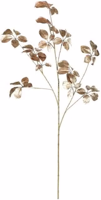 KDMD Metallic Beech Leaf Branch in Gold, Height: 123 cm