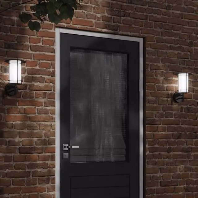 Berkfield Home Modern Black Stainless Steel Outdoor Wall Light – 1