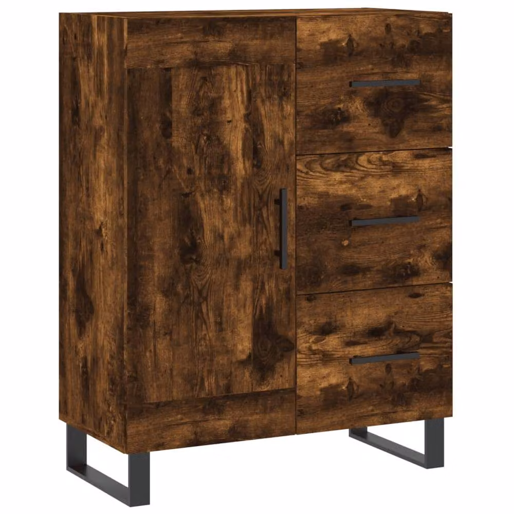 Berkfield Home Smoked Oak Sideboard in Brown, W/D/H: 69.5 x 34 x 90 cm – 3