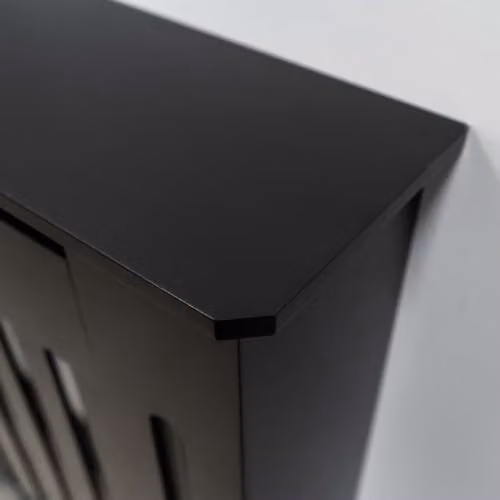 Airwave Vertical Line Style Radiator Cover in Black MDF, W/D/H: 152.0 x 19.0 x 81.5 cm – 4