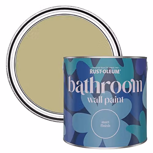 Rust-Oleum Matt Water-Based Bathroom Wall and Ceiling Paint, Green, 2.5 l – 1