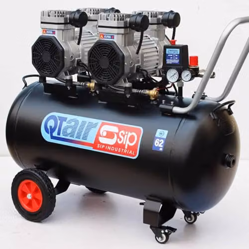 SIP QT Air Compressor Ultra Low Noise Oil-Free Direct Drive, Black, 100L, 2.2kW, 8 Bar, 116psi – 3