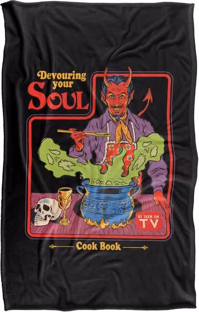 Steven Rhodes Devouring Your Soul Super Soft Fleece Throw Blanket, Multicolour, W/D/H: 91 x 147 cm – 1