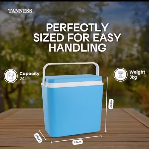 Tanness 24L Insulated Plastic Cool Box in Blue – 10